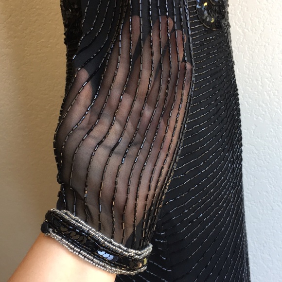 VINTAGE NITE LINE • Black Sequin Formal - Picture 6 of 8